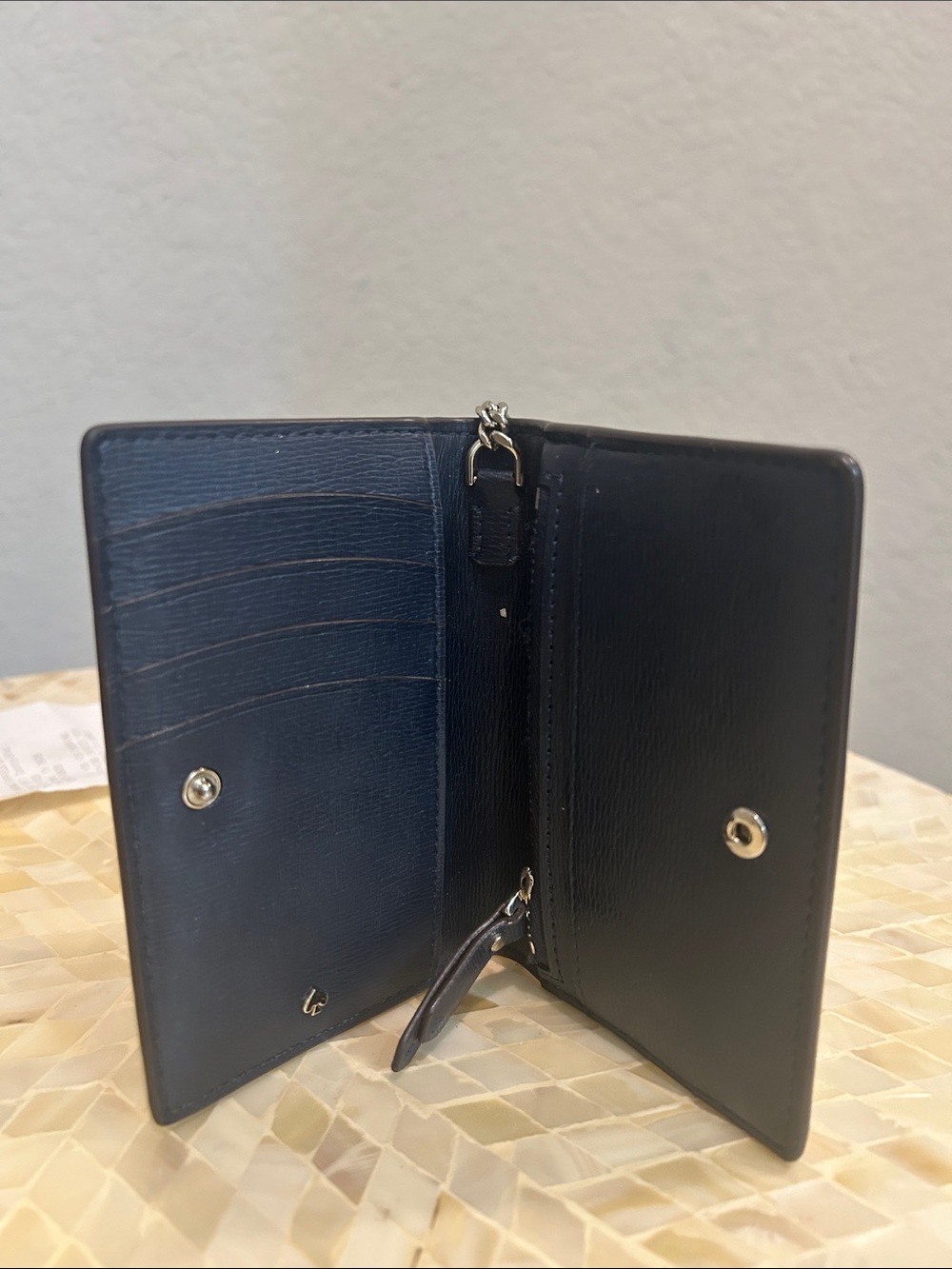 kate spade Gray Pebble Leather Bifold Wallet - Picture 3 of 11